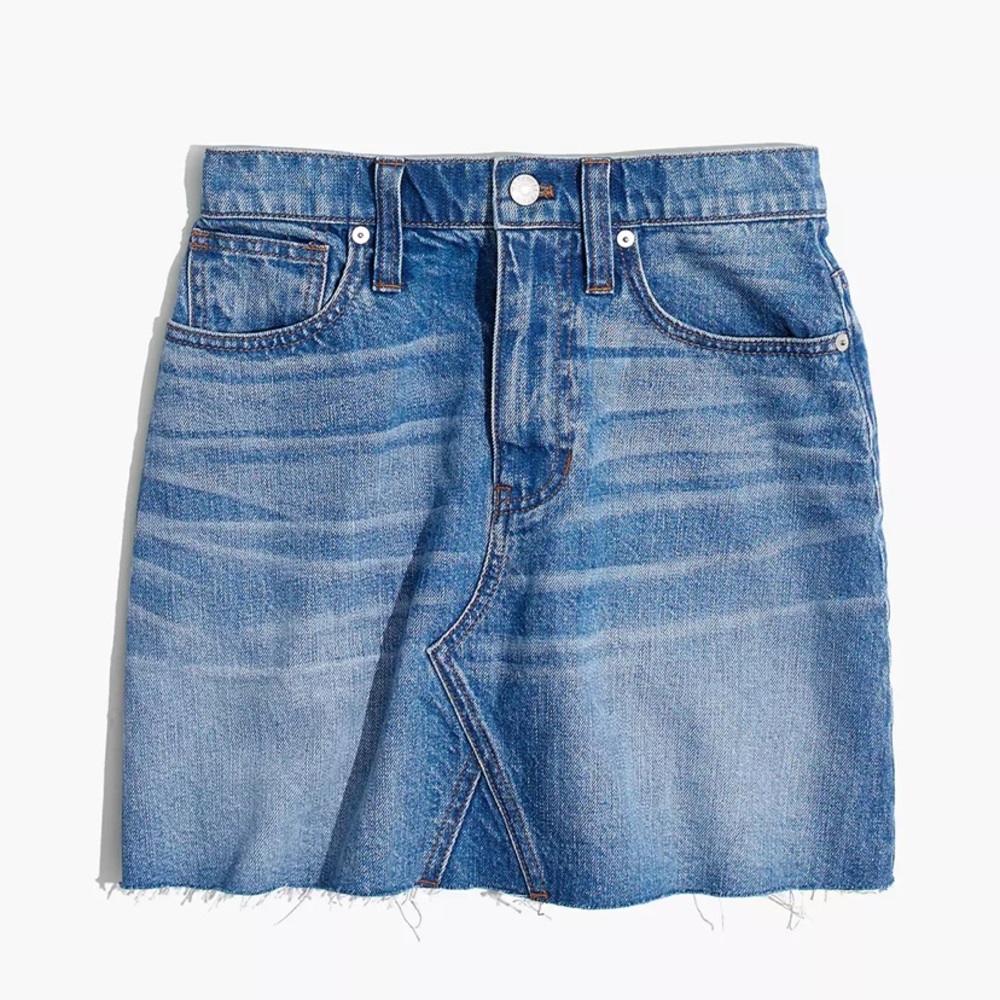 Madewell Rigid Denim A-Line Mini Skirt